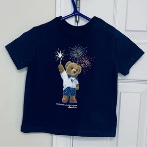 Ralph Lauren Blue Bear Graphic Short Sleeve Tee